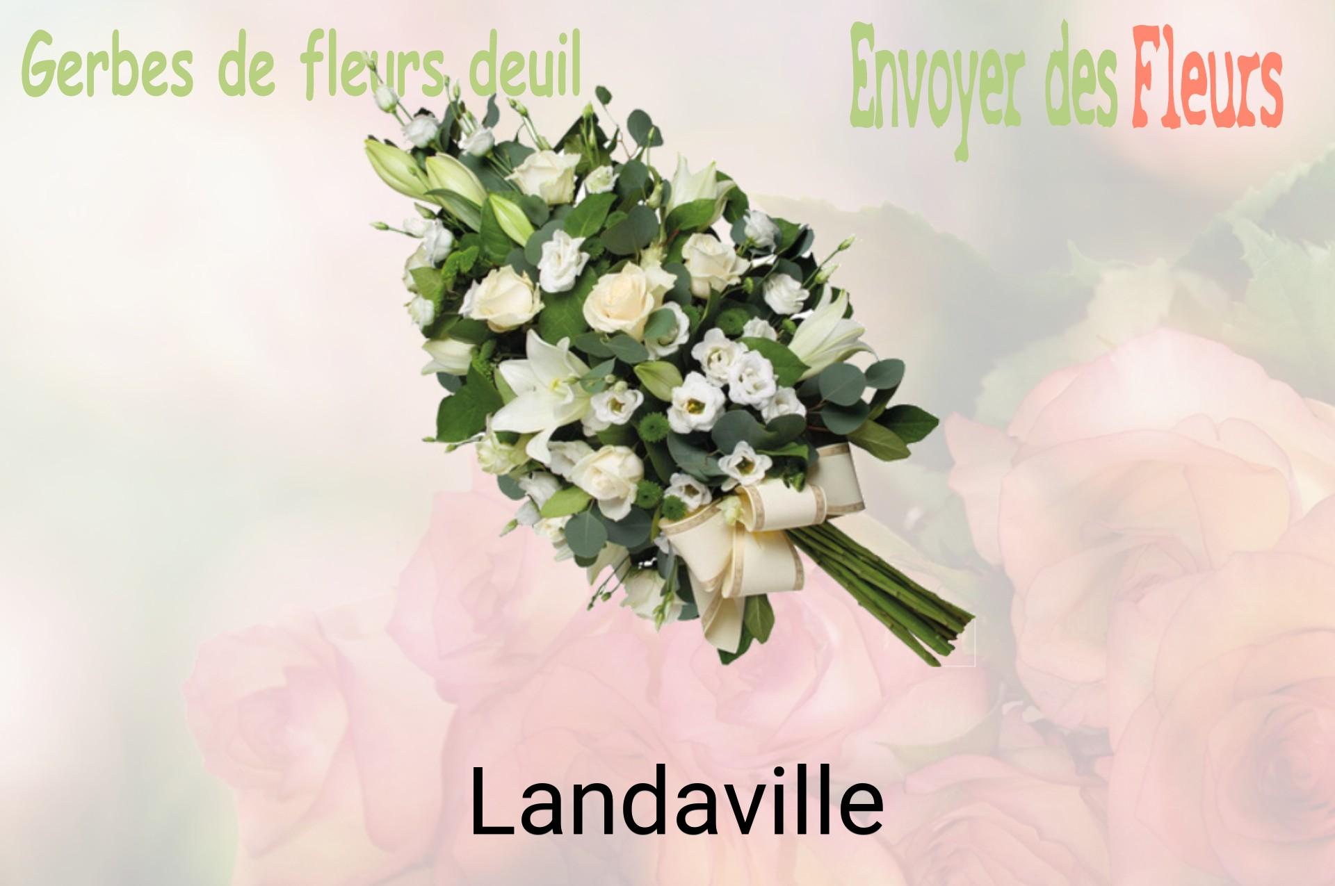 Gerbe de fleurs de deuil livrée à Landaville